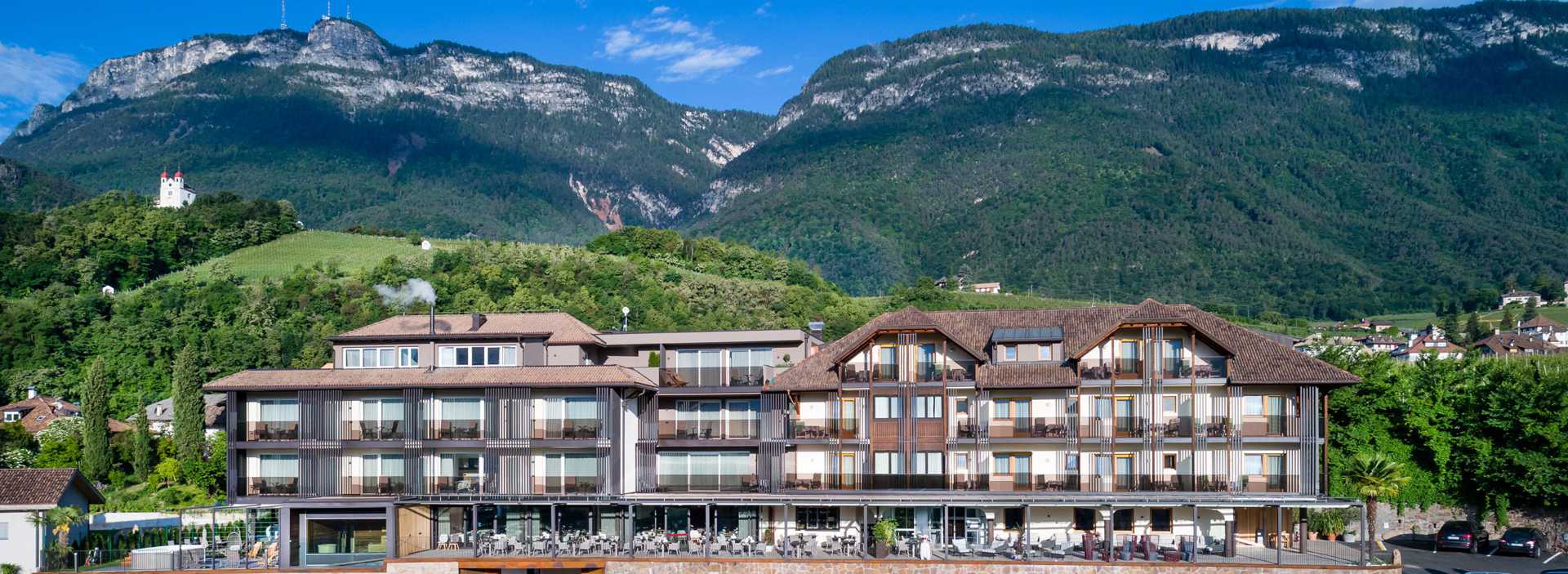 View of the east side of the Hotel Christof